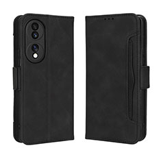 Coque Portefeuille Livre Cuir Etui Clapet BY3 pour Huawei Honor 70 5G Noir