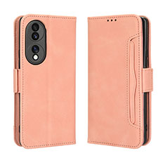 Coque Portefeuille Livre Cuir Etui Clapet BY3 pour Huawei Honor 70 5G Rose