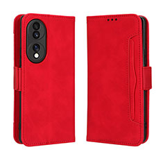 Coque Portefeuille Livre Cuir Etui Clapet BY3 pour Huawei Honor 70 5G Rouge