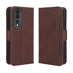 Coque Portefeuille Livre Cuir Etui Clapet BY3 pour Huawei Honor 80 Pro 5G Marron