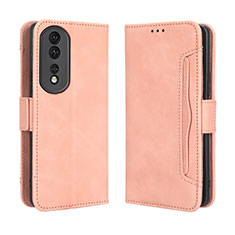 Coque Portefeuille Livre Cuir Etui Clapet BY3 pour Huawei Honor 80 Pro Flat 5G Rose