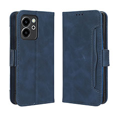 Coque Portefeuille Livre Cuir Etui Clapet BY3 pour Huawei Honor 80 SE 5G Bleu