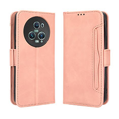 Coque Portefeuille Livre Cuir Etui Clapet BY3 pour Huawei Honor Magic5 Pro 5G Rose