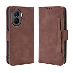 Coque Portefeuille Livre Cuir Etui Clapet BY3 pour Huawei Honor X40i 5G Marron