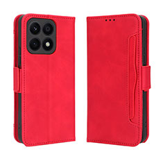 Coque Portefeuille Livre Cuir Etui Clapet BY3 pour Huawei Honor X8a 4G Rouge