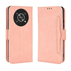 Coque Portefeuille Livre Cuir Etui Clapet BY3 pour Huawei Honor X9 5G Rose