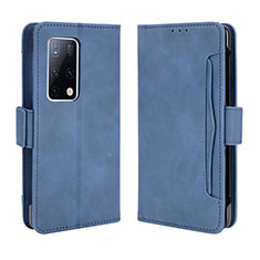 Coque Portefeuille Livre Cuir Etui Clapet BY3 pour Huawei Mate X2 Bleu