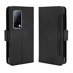 Coque Portefeuille Livre Cuir Etui Clapet BY3 pour Huawei Mate X2 Noir