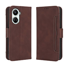 Coque Portefeuille Livre Cuir Etui Clapet BY3 pour Huawei Nova 10 SE Marron