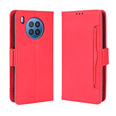 Coque Portefeuille Livre Cuir Etui Clapet BY3 pour Huawei Nova 8i Rouge