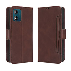 Coque Portefeuille Livre Cuir Etui Clapet BY3 pour Motorola Moto E13 Marron