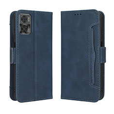 Coque Portefeuille Livre Cuir Etui Clapet BY3 pour Motorola Moto E22 Bleu