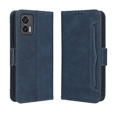 Coque Portefeuille Livre Cuir Etui Clapet BY3 pour Motorola Moto Edge 30 Lite 5G Bleu