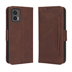 Coque Portefeuille Livre Cuir Etui Clapet BY3 pour Motorola Moto Edge 30 Lite 5G Marron