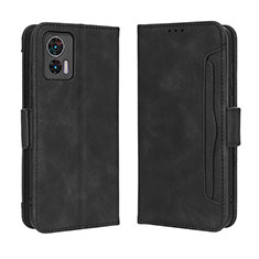 Coque Portefeuille Livre Cuir Etui Clapet BY3 pour Motorola Moto Edge 30 Lite 5G Noir