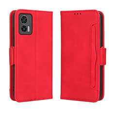 Coque Portefeuille Livre Cuir Etui Clapet BY3 pour Motorola Moto Edge 30 Lite 5G Rouge