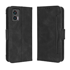 Coque Portefeuille Livre Cuir Etui Clapet BY3 pour Motorola Moto Edge 30 Neo 5G Noir