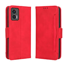 Coque Portefeuille Livre Cuir Etui Clapet BY3 pour Motorola Moto Edge 30 Neo 5G Rouge