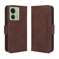 Coque Portefeuille Livre Cuir Etui Clapet BY3 pour Motorola Moto Edge 40 5G Marron