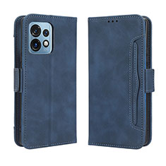 Coque Portefeuille Livre Cuir Etui Clapet BY3 pour Motorola Moto Edge 40 Pro 5G Bleu