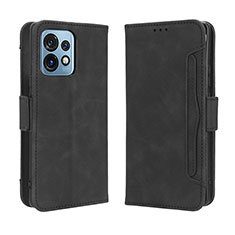 Coque Portefeuille Livre Cuir Etui Clapet BY3 pour Motorola Moto Edge 40 Pro 5G Noir