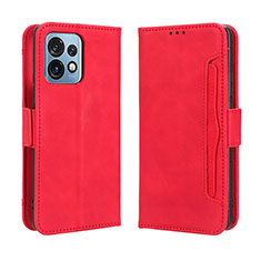 Coque Portefeuille Livre Cuir Etui Clapet BY3 pour Motorola Moto Edge 40 Pro 5G Rouge