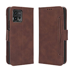 Coque Portefeuille Livre Cuir Etui Clapet BY3 pour Motorola Moto G72 Marron