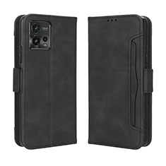 Coque Portefeuille Livre Cuir Etui Clapet BY3 pour Motorola Moto G72 Noir