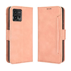 Coque Portefeuille Livre Cuir Etui Clapet BY3 pour Motorola Moto G72 Rose