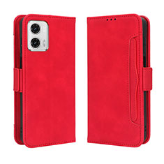 Coque Portefeuille Livre Cuir Etui Clapet BY3 pour Motorola Moto G73 5G Rouge