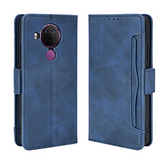 Coque Portefeuille Livre Cuir Etui Clapet BY3 pour Nokia 5.4 Bleu