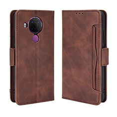 Coque Portefeuille Livre Cuir Etui Clapet BY3 pour Nokia 5.4 Marron