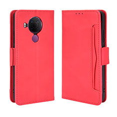 Coque Portefeuille Livre Cuir Etui Clapet BY3 pour Nokia 5.4 Rouge