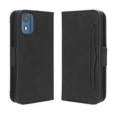 Coque Portefeuille Livre Cuir Etui Clapet BY3 pour Nokia C02 Noir