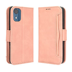 Coque Portefeuille Livre Cuir Etui Clapet BY3 pour Nokia C02 Rose