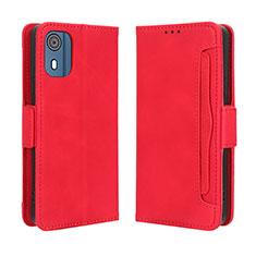 Coque Portefeuille Livre Cuir Etui Clapet BY3 pour Nokia C02 Rouge