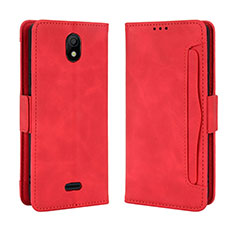 Coque Portefeuille Livre Cuir Etui Clapet BY3 pour Nokia C100 Rouge