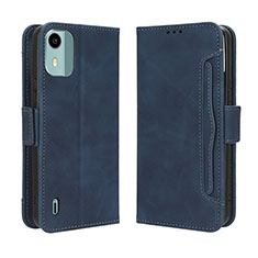 Coque Portefeuille Livre Cuir Etui Clapet BY3 pour Nokia C12 Bleu