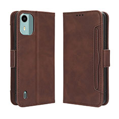 Coque Portefeuille Livre Cuir Etui Clapet BY3 pour Nokia C12 Pro Marron