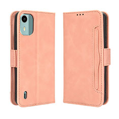 Coque Portefeuille Livre Cuir Etui Clapet BY3 pour Nokia C12 Rose