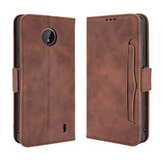 Coque Portefeuille Livre Cuir Etui Clapet BY3 pour Nokia C20 Marron