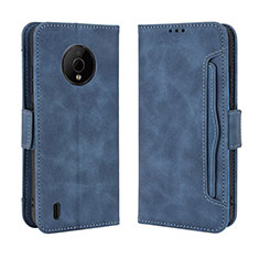 Coque Portefeuille Livre Cuir Etui Clapet BY3 pour Nokia C200 Bleu