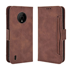 Coque Portefeuille Livre Cuir Etui Clapet BY3 pour Nokia C200 Marron