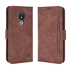 Coque Portefeuille Livre Cuir Etui Clapet BY3 pour Nokia C21 Marron