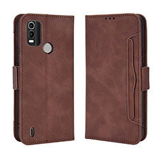 Coque Portefeuille Livre Cuir Etui Clapet BY3 pour Nokia C21 Plus Marron