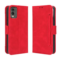 Coque Portefeuille Livre Cuir Etui Clapet BY3 pour Nokia C210 Rouge