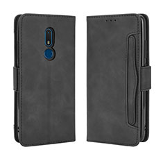 Coque Portefeuille Livre Cuir Etui Clapet BY3 pour Nokia C3 Noir