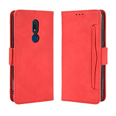 Coque Portefeuille Livre Cuir Etui Clapet BY3 pour Nokia C3 Rouge