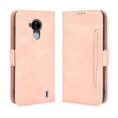 Coque Portefeuille Livre Cuir Etui Clapet BY3 pour Nokia C30 Rose