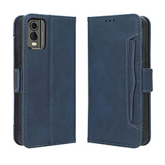 Coque Portefeuille Livre Cuir Etui Clapet BY3 pour Nokia C32 Bleu